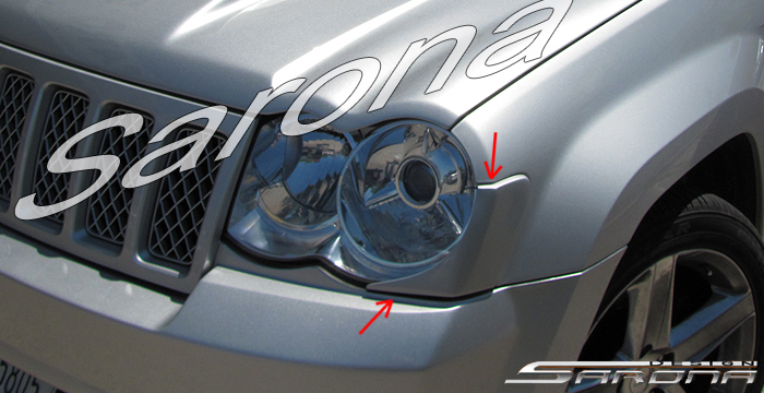 Custom Jeep Grand Cherokee Eyelids  SUV/SAV/Crossover (2005 - 2010) - $79.00 (Manufacturer Sarona, Part #JP-001-EL)